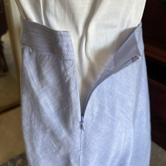 J.Crew Baird McNutt French Blue 100% Linen Skirt Size 12 - Picture 8 of 13
